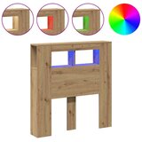  LED uzglavlje boja hrasta artisan 100x18,5x103,5 cm drveni | shoptok.hr