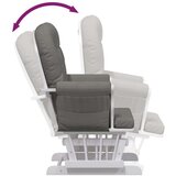  Stolica za ljuljanje s tabureom tamnosiva od tkanine | shoptok.hr