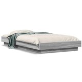  The Living Store Posteljni okvir z LED lučkami siva sonoma 90x200 cm inž. les - Posteljni Okvir, (21495731) | Shoptok.si