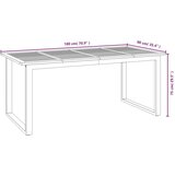  Vrtna garnitura - 5-dijelni vrtni blagovaonski set od bagremovog drva i metala - Crna Dužina stola 180 cm 4 Dužina stola 180 cm | shoptok.hr