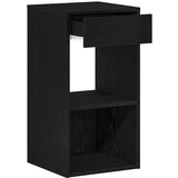 vidaXL Noćni ormarić s ladicom crni hrast 35x34x66,5 cm | shoptok.hr