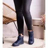 Gemre Navy high-top sneakers made of eco leather Bonbonita | shoptok.hr