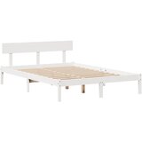  Okvir kreveta bez madraca bijeli 140 x 190 cm masivna borovina | shoptok.hr