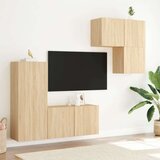  4-dijelni zidni TV elementi svjetlima boja hrasta drveni | shoptok.hr