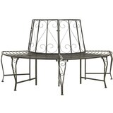 The Living Store Vrtna zaobljena drevesna klop 160 cm jeklo - Drevesna Klop, (21460865) | Shoptok.si