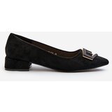 S. BARSKI Low-Heeled Pumps With Eco Suede Embellishment S.Barski | Shoptok.si
