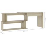  Kutni radni stol boja hrasta 200x50x76 cm od konstruiranog drva | Eponuda.ba