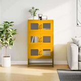 vidaXL Highboard Gorčično rumena 68x39x123 cm Jeklo | Shoptok.si