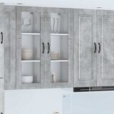  Zidni stakleni ormarić Betonski sivi 40 x 31 x 100 cm | shoptok.hr