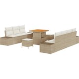  Set vrtnih sofa od 10 dijelova s jastučićima bež poliratana akacija | shoptok.hr