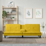  Kauč na razvlačenje s držačima za čaše žuti baršunasti | shoptok.hr