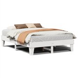 Maison Chic Posteljni okvir - Dvoposteljna postelja - Zakonska postelja brez vzmetnice bel 150x200 cm trdna borovina-J11503, (21774657) | Shoptok.si