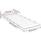  Jastuk za ležaljku zeleni 180 x 60 x 3 cm od tkanine Oxford | shoptok.hr