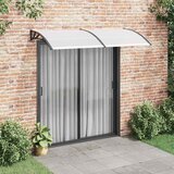 Nadstrešnica za vrata crna 200 x 100 cm PC | shoptok.hr