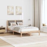  Krevetna konstrukcija s uzglavljem Sivo-smeđa 120 x 190 cm | shoptok.hr