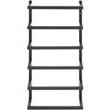 vidaXL Stojalo za brisače črno 24x12x48 cm jeklo | Shoptok.si