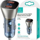 Usams AVTOPOLNILEC 45W 2X USB-A HITRO POLNJENJE ZLAT, (22007288) Cene