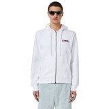 Diesel Sweatshirt - S-GINN-HOOD-ZIP-DIV SWEAT white Cene