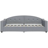 vidaXL Raztegljiva postelja svetlo siva 90x190 cm blago | Shoptok.si