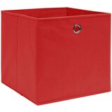 vidaXL Škatle 4 kosi netkano blago 28x28x28 cm rdeče | Shoptok.si