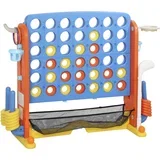 4-u-1 set za igre Connect Four podesiva visina mrežasta vrećica plastika šareno