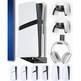KOSKER stenski nosilec za PS5/PS5 Slim/PS5 Pro z držalom za slušalke in kontrolerje | Shoptok.si