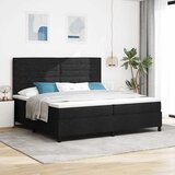  Krevet s opruga kutije s madracem Crna 200 x 200 cm tkanina | shoptok.hr