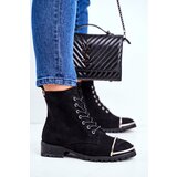 Boto Women's Boots Lu Boo Black Suede Workers with Steel Frame Jacksy | Shoptok.si