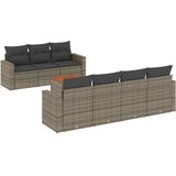Maison Chic Seti vrtnega pohištva - Vrtna garnitura - Vrtni pohištvo set 8-delna z blazinami siv poli ratan, (21800203) | Shoptok.si