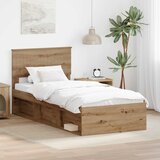 Krevetna konstrukcija Umjetnička hrastovina 90 x 200 cm | shoptok.hr