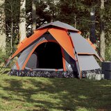  The Living Store Šotor za kampiranje za 5 oseb sivo oranžen za hitro postavitev - Šotor Za Kampiranje, (21486945) Cene