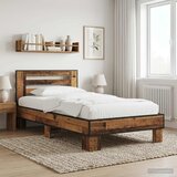  Okvir kreveta s uzglavljem Staro drvo 80 x 200 cm | shoptok.hr