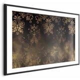  Plakat - Dark Baroque Patterns with Golden Accents 60x40 Crni okvir s margom | shoptok.hr