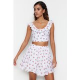 Trendyol Cherry Patterned Frill Detailed Bottom Top Set | Shoptok.si