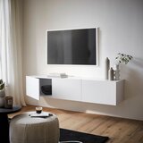 Hom`in viseča nizka omarica 180/36,7/42 cm bela | Shoptok.si