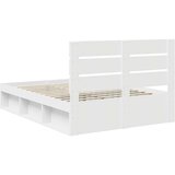  Konstrukcija postelje Bela 140 x 200 cm Masivno borovo les, (5000123181) | Shoptok.si