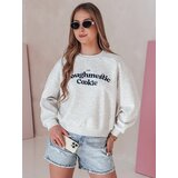 DStreet Bluza damska oversize z nadrukiem COOKIES jasnoszara | Shoptok.si