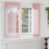 vidaXL Voile zavese z vponkami 2 kosa roza 140x140 cm Cene