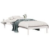 vidaXL Posteljni okvir s stranskimi omaricami Bela 100 x 220 cm | Shoptok.si