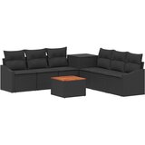  Set sofe 8 kom. Crna Poli Rattan i čelik | shoptok.hr