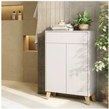 Germania Kremno bela visoka kopalniška omarica v mat dekorju 63x101 cm Arnea – | Shoptok.si