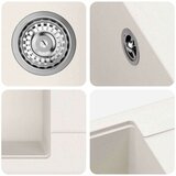  Umivalnica Bela 670 x 460 mm 80% Kvarc in 20% Smola, (5000160096) | Shoptok.si