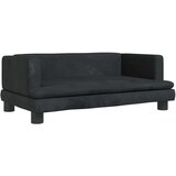 vidaXL Dječja fotelja crna 80 x 45 x 30 cm baršunasta | shoptok.hr