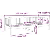  Konstrukcija postelje z vzglavjem Voskast rjav 80 x 200 cm, (5000141877) | Shoptok.si