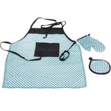  Set metalnih lonaca sa tirkiznom pregačom - 13 elemenata | shoptok.hr