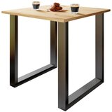 MID.YOU Pisalna Miza Lona, Barva Hrasta, Črna, 80x80cm | Shoptok.si