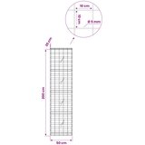  Gabion s žicom debljine 5 mm i mrežom 10x10 cm 50x20x200 cm Slike