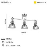 Opviq Luster Mago-80-13, O16, 12cm, IP20 zlatne boje | Eponuda.ba