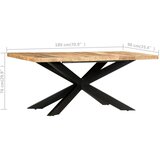  Blagovaonski stol od masivnog grubog drva manga 180x90x76 cm | shoptok.hr