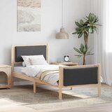  Krevetna konstrukcija Tamno siva 75 x 190 cm tkanina | shoptok.hr